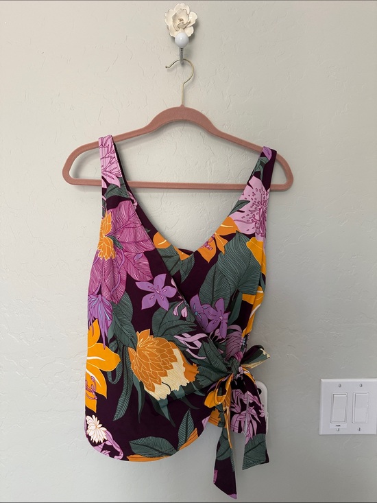 Lands' End Other - Lands' End Floral tankini in Purple, Yellow and Green